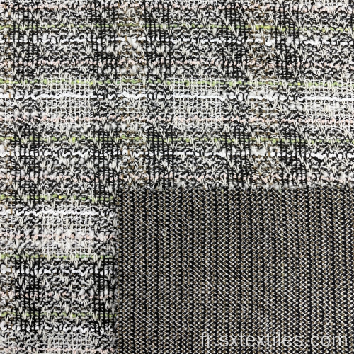 Tissu tricoté en tweed de fantaisie d'hiver d'automne